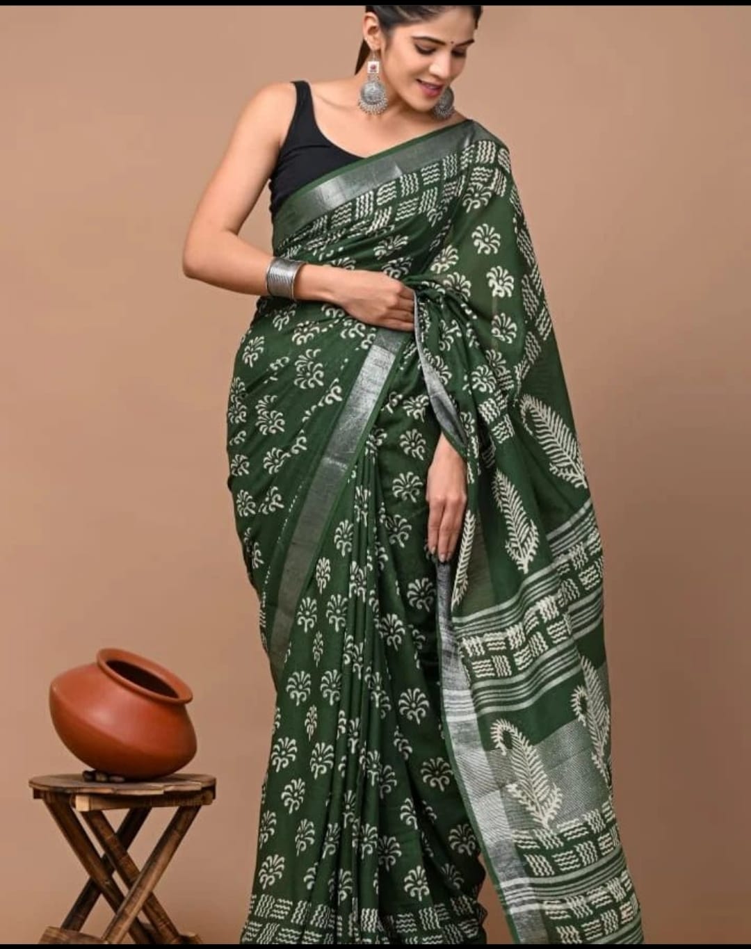 VK 4174 Linen Daily Wear Sarees Catalog